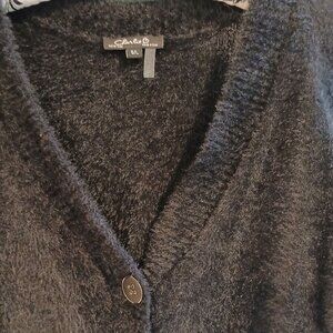 Fuzzy v neck cardigan